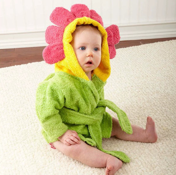 Children's Hooded Animal Bathrobe Absorbent