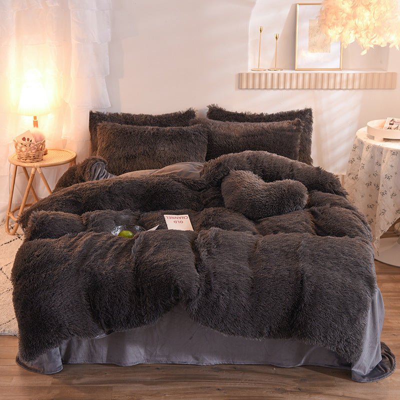 Luxury Fleece Duvet Cover Set — Plush Winter Warmth Bedding