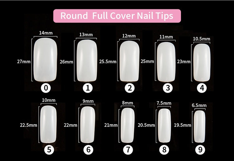 500 French Nails Full Cover Tips