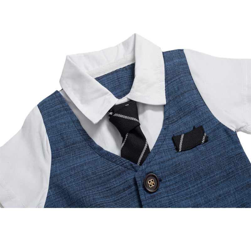 Baby Boy Gentleman Jumpsuit Outfit