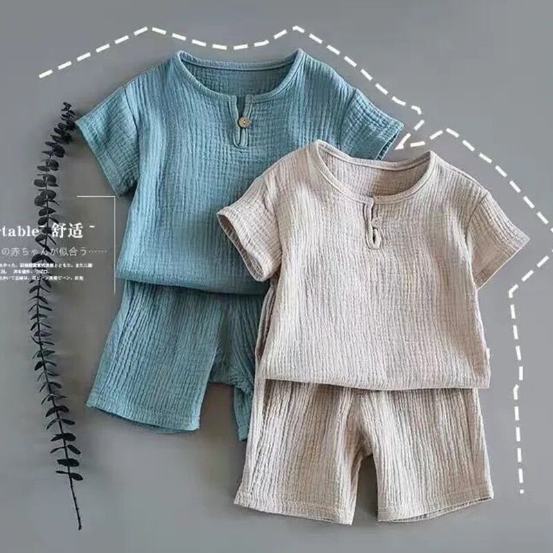 Baby Boy and Girl Short-Sleeve Summer Suit