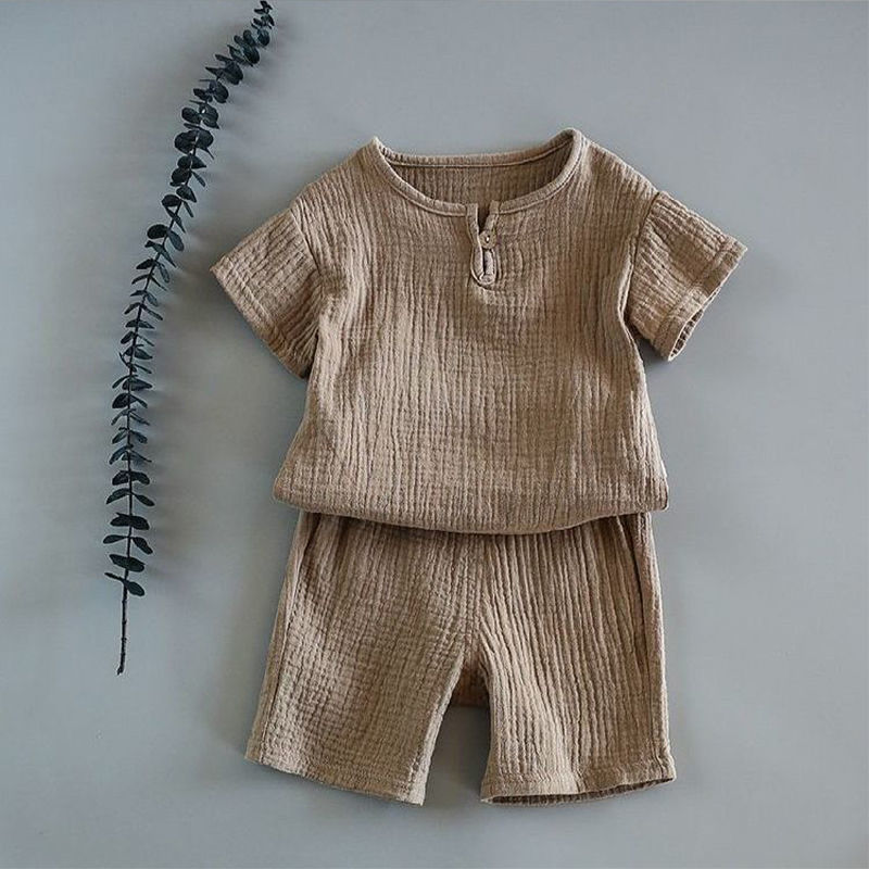 Baby Boy and Girl Short-Sleeve Summer Suit