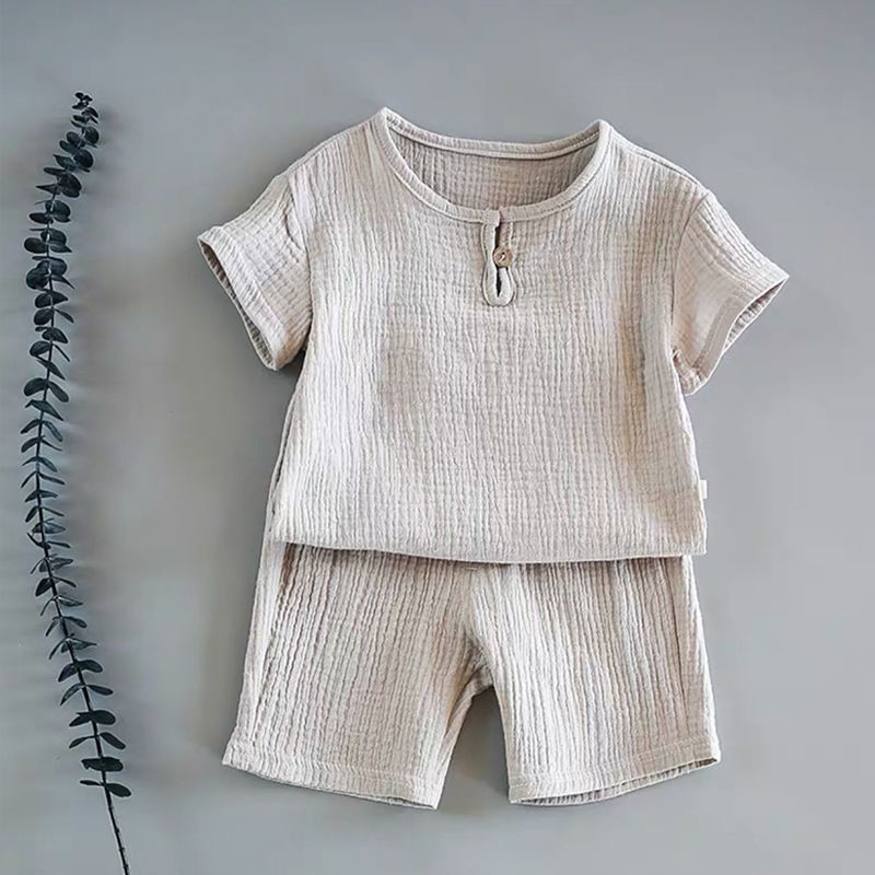 Baby Boy and Girl Short-Sleeve Summer Suit