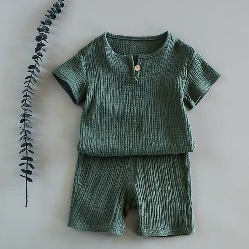 Baby Boy and Girl Short-Sleeve Summer Suit