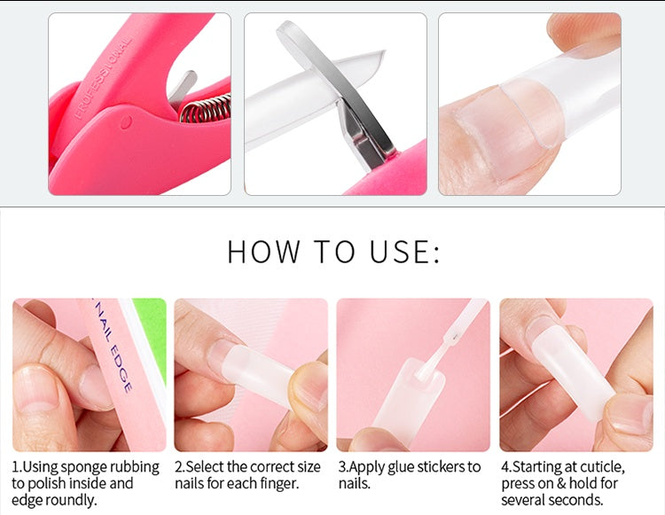 500 French Nails Full Cover Tips