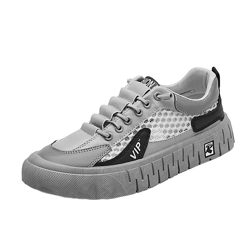 Men's Mesh-Panel Sneakers — Breathable Everyday Athletic Shoes