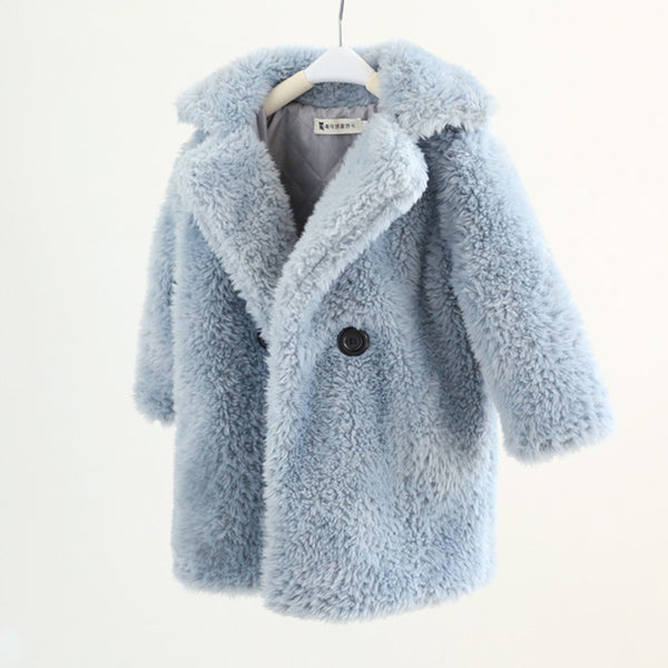 Big Kids Fur Coat Autumn Winter Warm