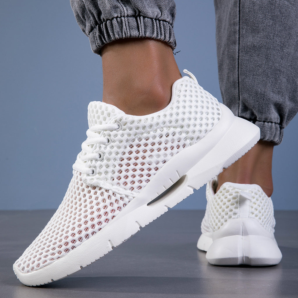 Men's Flyknit Mesh Sneakers — Lightweight Breathable Athletic Shoes