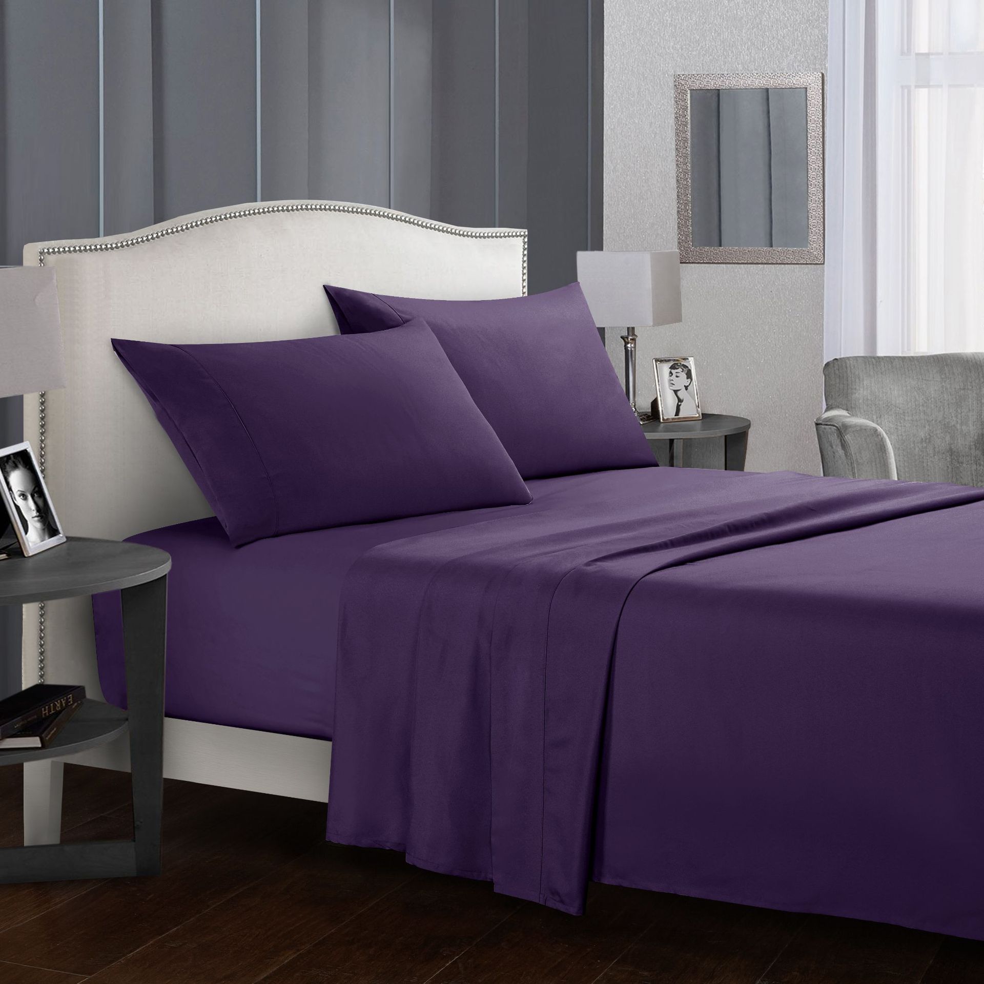 Four-Piece Bed Sheet Set — Soft Cotton Sheets for Every Bed Size