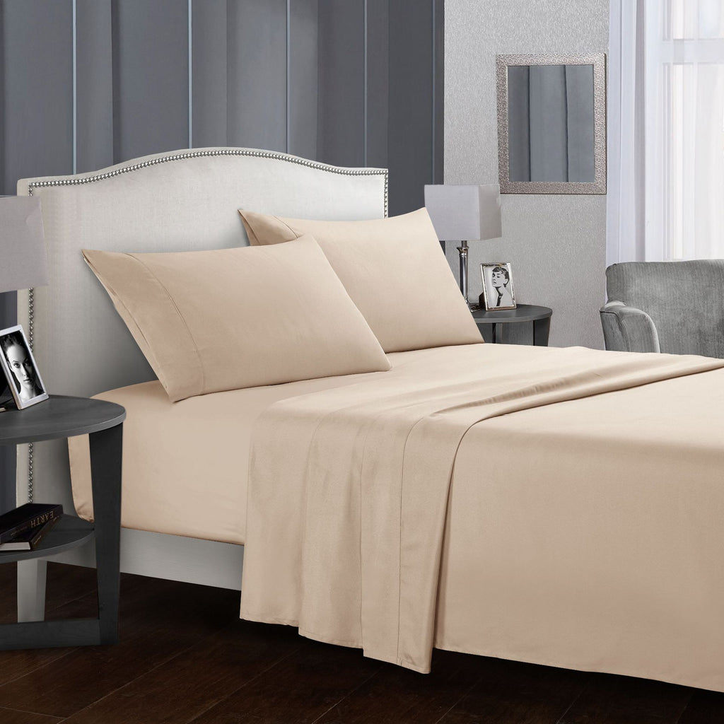 Four-Piece Bed Sheet Set — Soft Cotton Sheets for Every Bed Size