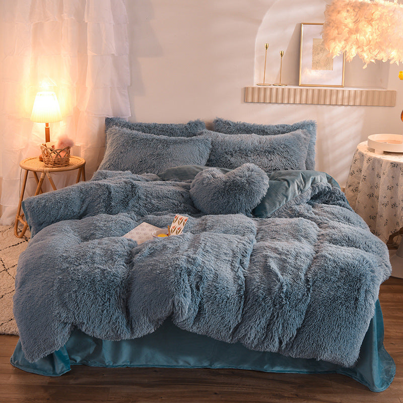 Luxury Fleece Duvet Cover Set — Plush Winter Warmth Bedding