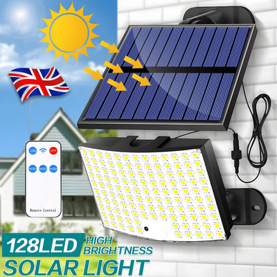 Solar LED Motion Sensor Wall Light — Outdoor Garden Security Lamp