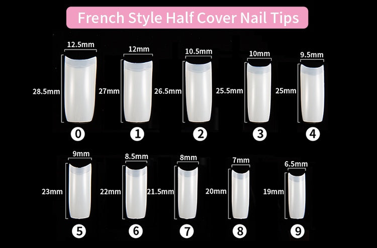 500 French Nails Full Cover Tips