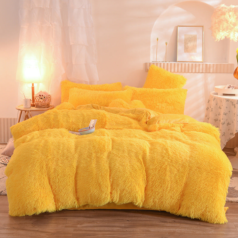 Luxury Fleece Duvet Cover Set — Plush Winter Warmth Bedding