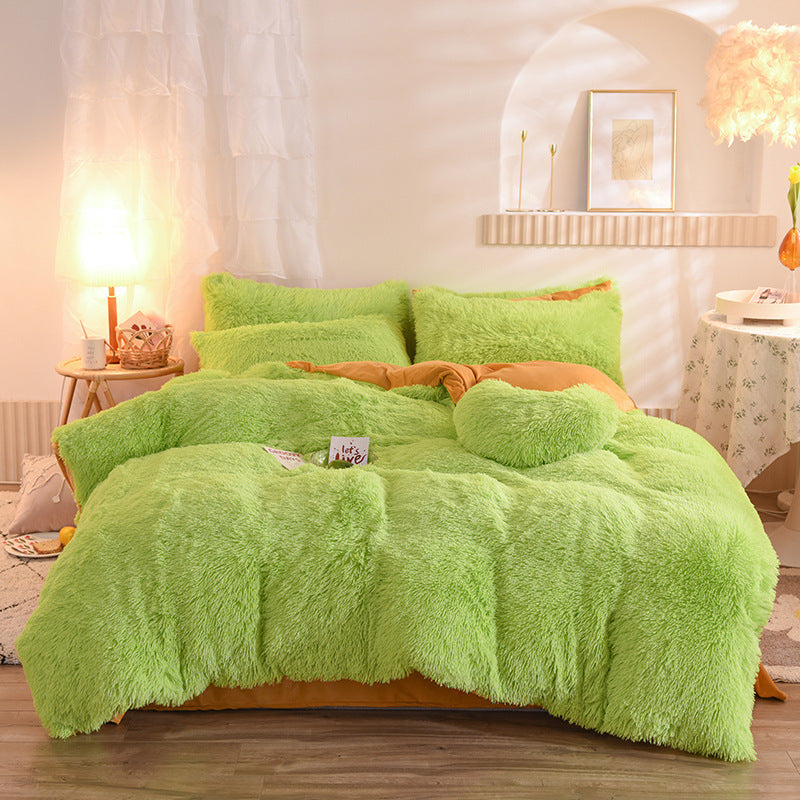 Luxury Fleece Duvet Cover Set — Plush Winter Warmth Bedding