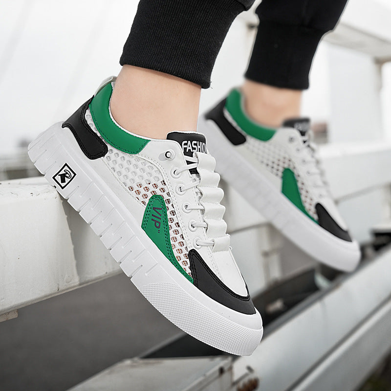 Men's Mesh-Panel Sneakers — Breathable Everyday Athletic Shoes