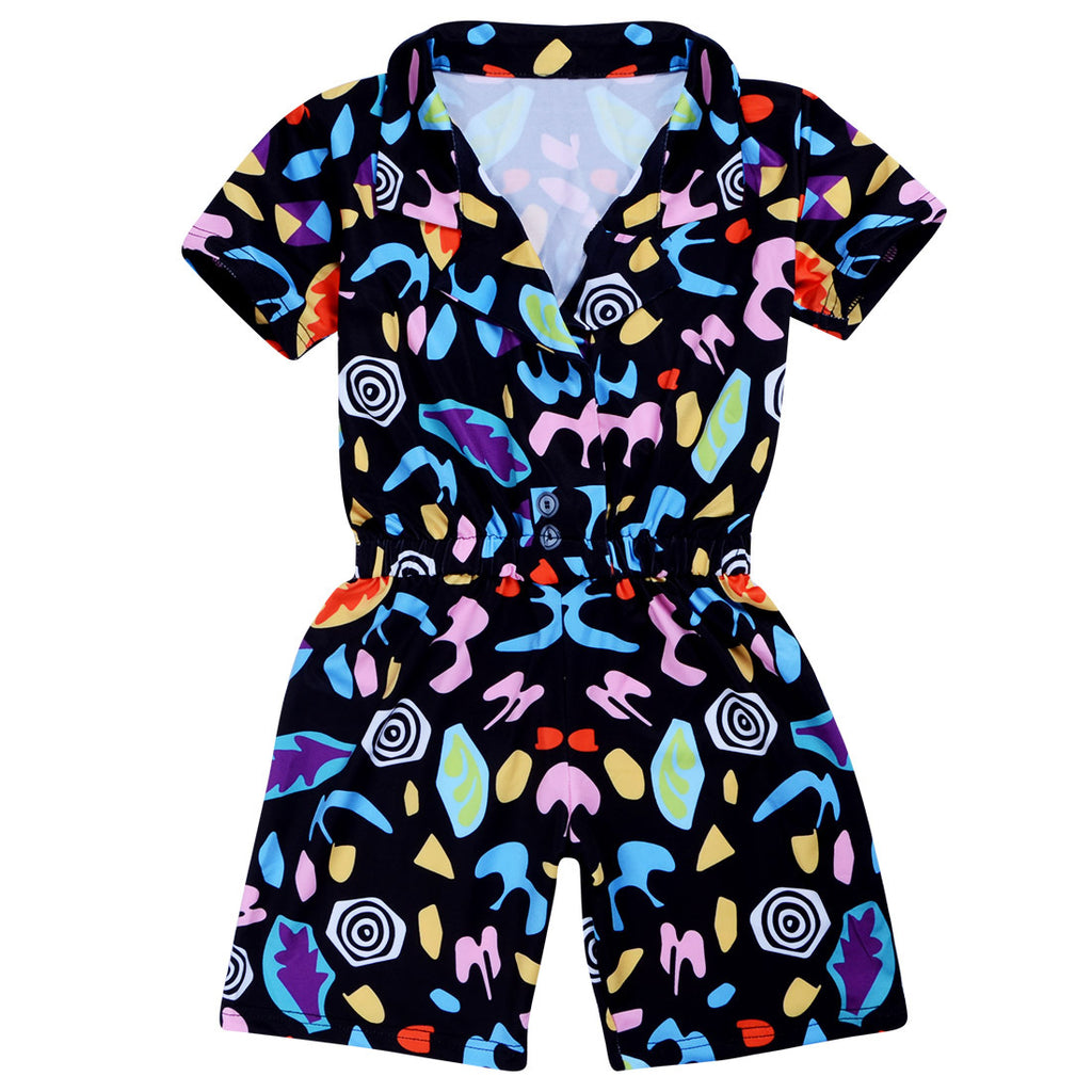 Girls' Short-Sleeve Cartoon Top — Soft Cotton Kids Clothing