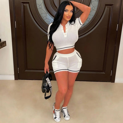 Women's Slim Sweater Two-Piece Set