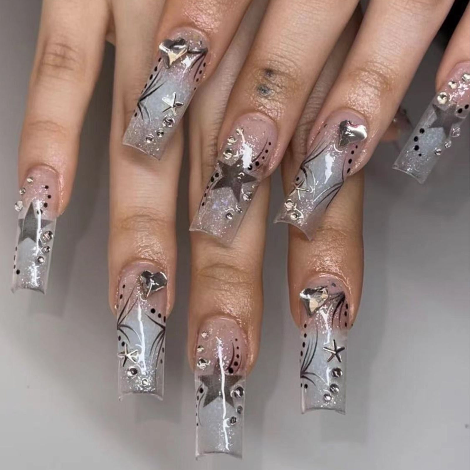 Women's Rhinestone Patch Press-On Nails — Luxury Nail Art