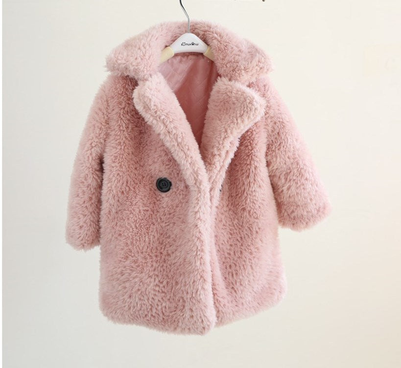 Big Kids Fur Coat Autumn Winter Warm
