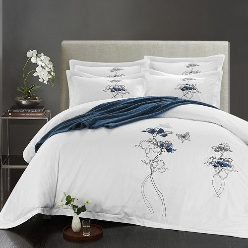 Four-Piece Cotton Bedding Set — Soft Twill Duvet & Sheets