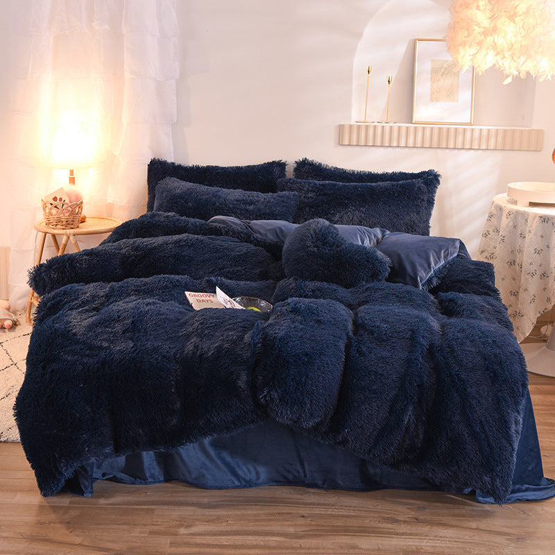Luxury Fleece Duvet Cover Set — Plush Winter Warmth Bedding