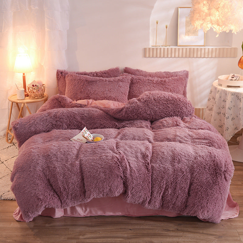 Luxury Fleece Duvet Cover Set — Plush Winter Warmth Bedding