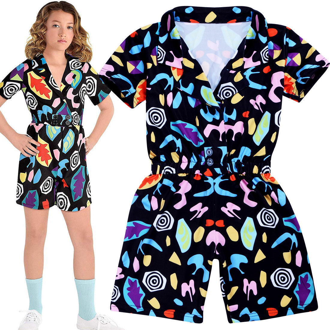 Girls' Short-Sleeve Cartoon Top — Soft Cotton Kids Clothing