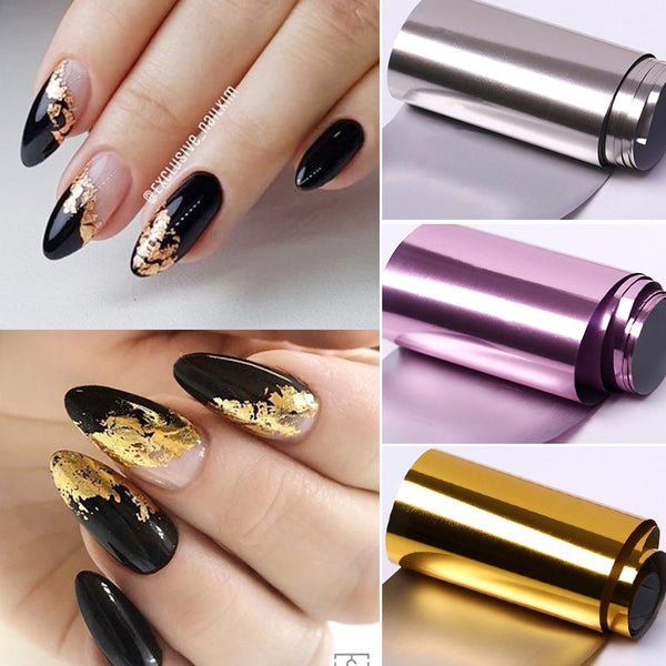 Rose Gold Nail Star Transfer Stickers — Nail Art Foil Paper