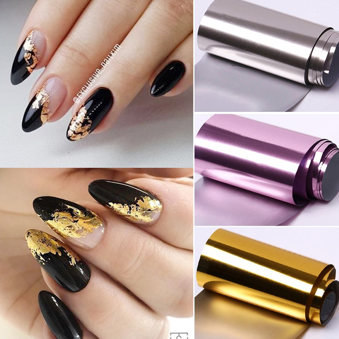 Rose Gold Nail Star Transfer Stickers — Nail Art Foil Paper