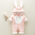Cotton Padded Hooded Baby Romper Onesie