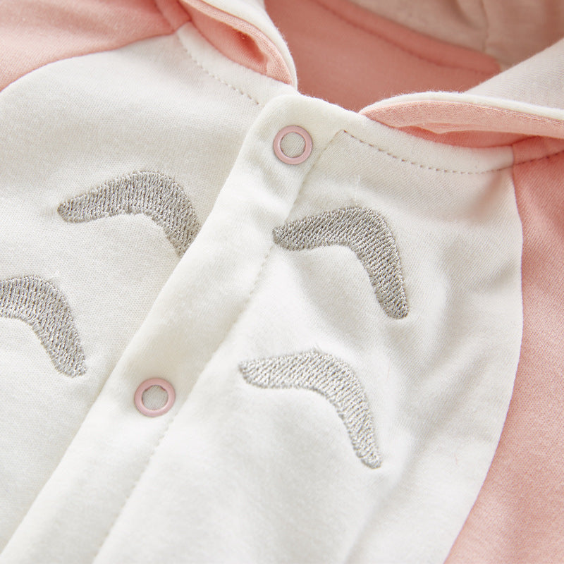 Cotton Padded Hooded Baby Romper Onesie