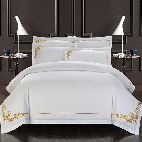 Four-Piece Cotton Bedding Set — Soft Twill Duvet & Sheets