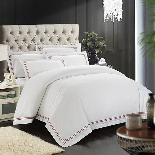 Four-Piece Cotton Bedding Set — Soft Twill Duvet & Sheets