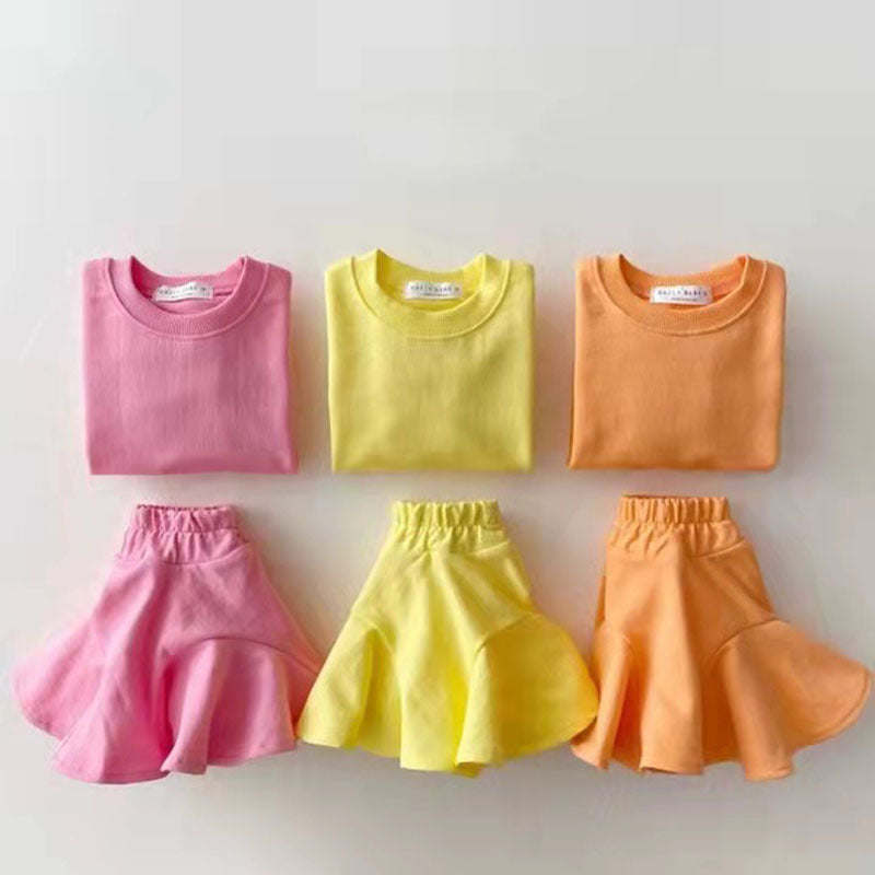 Baby Leisure Candy Color Clothing Suit