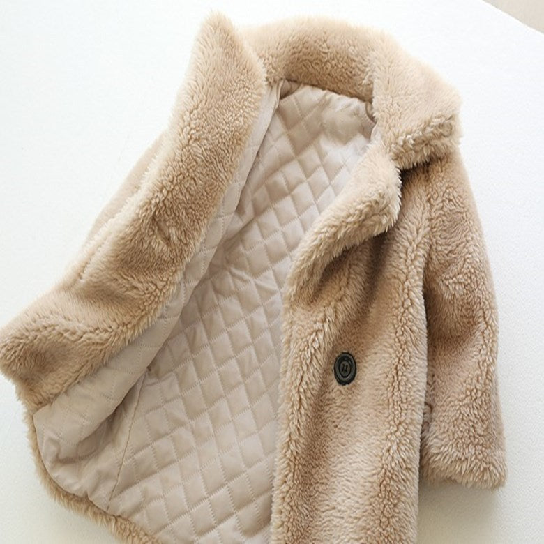 Big Kids Fur Coat Autumn Winter Warm