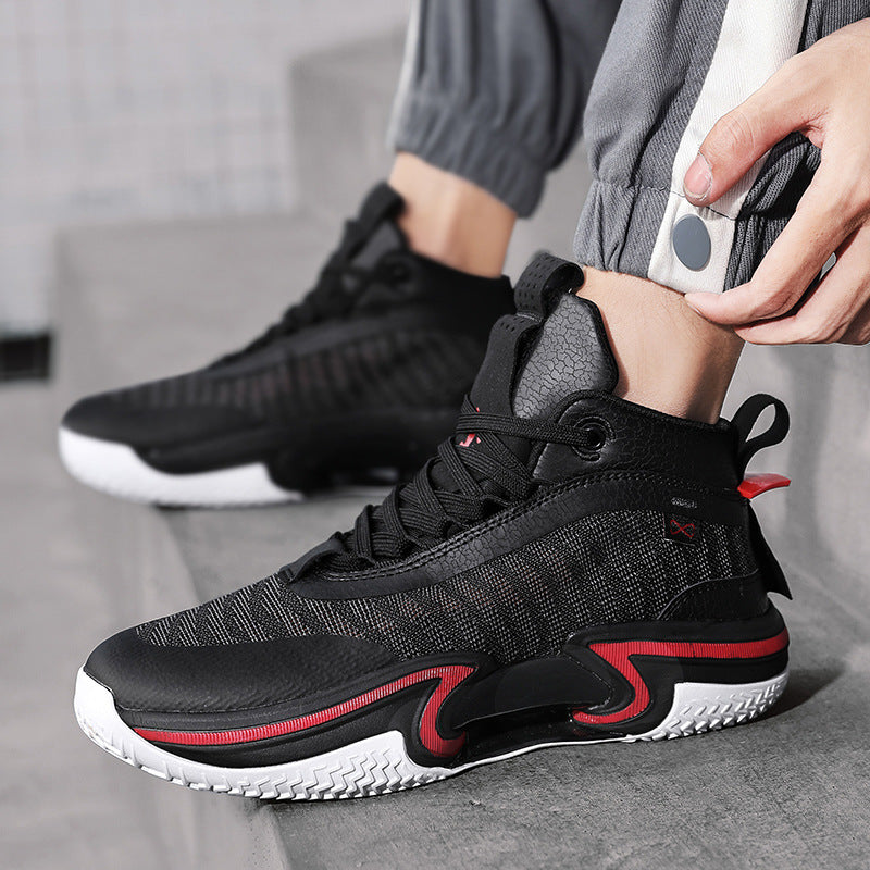Men's High-Top Shock-Absorbing Athletic Sneakers