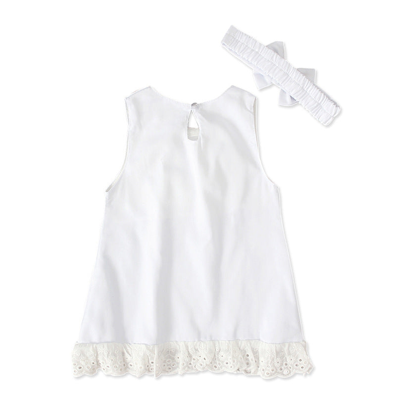 Baby Girls Sleeveless Bow Skirt