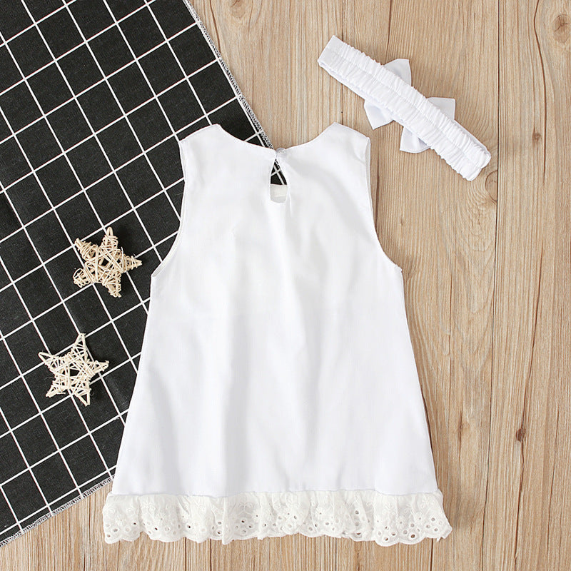 Baby Girls Sleeveless Bow Skirt
