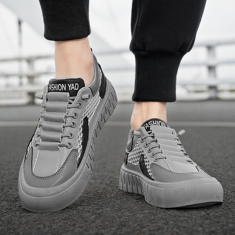 Men's Mesh-Panel Sneakers — Breathable Everyday Athletic Shoes