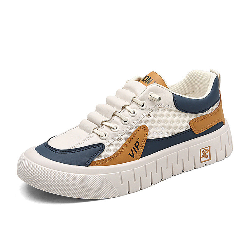 Men's Mesh-Panel Sneakers — Breathable Everyday Athletic Shoes