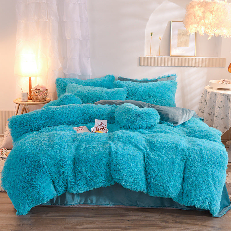 Luxury Fleece Duvet Cover Set — Plush Winter Warmth Bedding