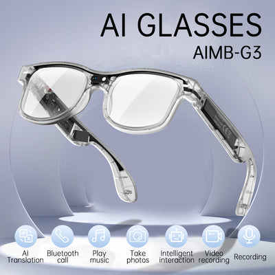 8MP AI Smart Glasses Bluetooth Sunglasses For Music Calling Translation G3