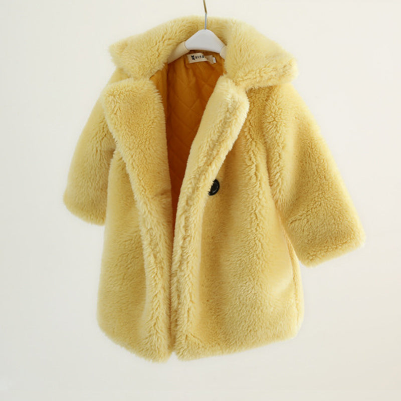 Big Kids Fur Coat Autumn Winter Warm