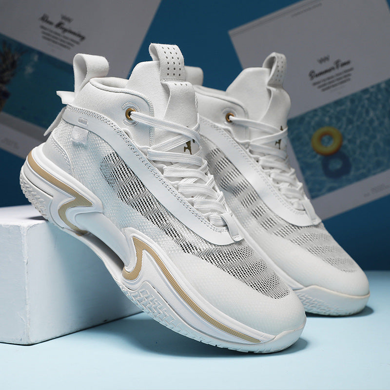Men's High-Top Shock-Absorbing Athletic Sneakers