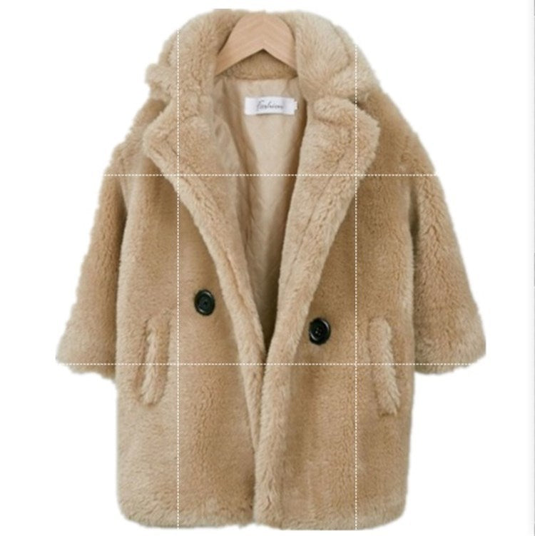 Big Kids Fur Coat Autumn Winter Warm