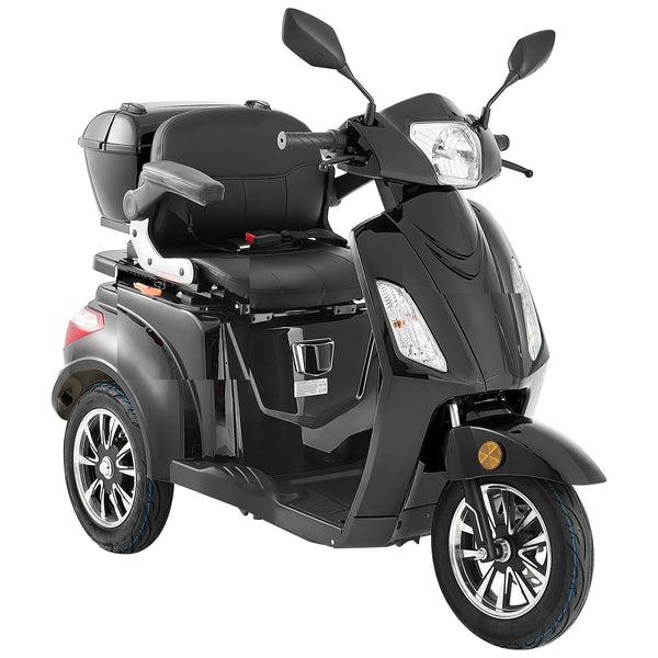 Heavy Duty 3-Wheel Mobility Scooters For Seniors & Adults, 500lbs Capacity, 21.5 Miles 3-Speed Long Range, 1000W All Terrain Electric Recreational Scooter Wheelchair, 20° Max Climbing Capacity