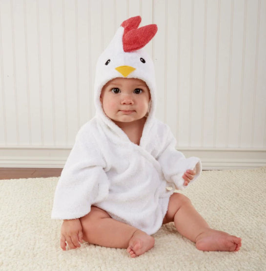 Children's Hooded Animal Bathrobe Absorbent