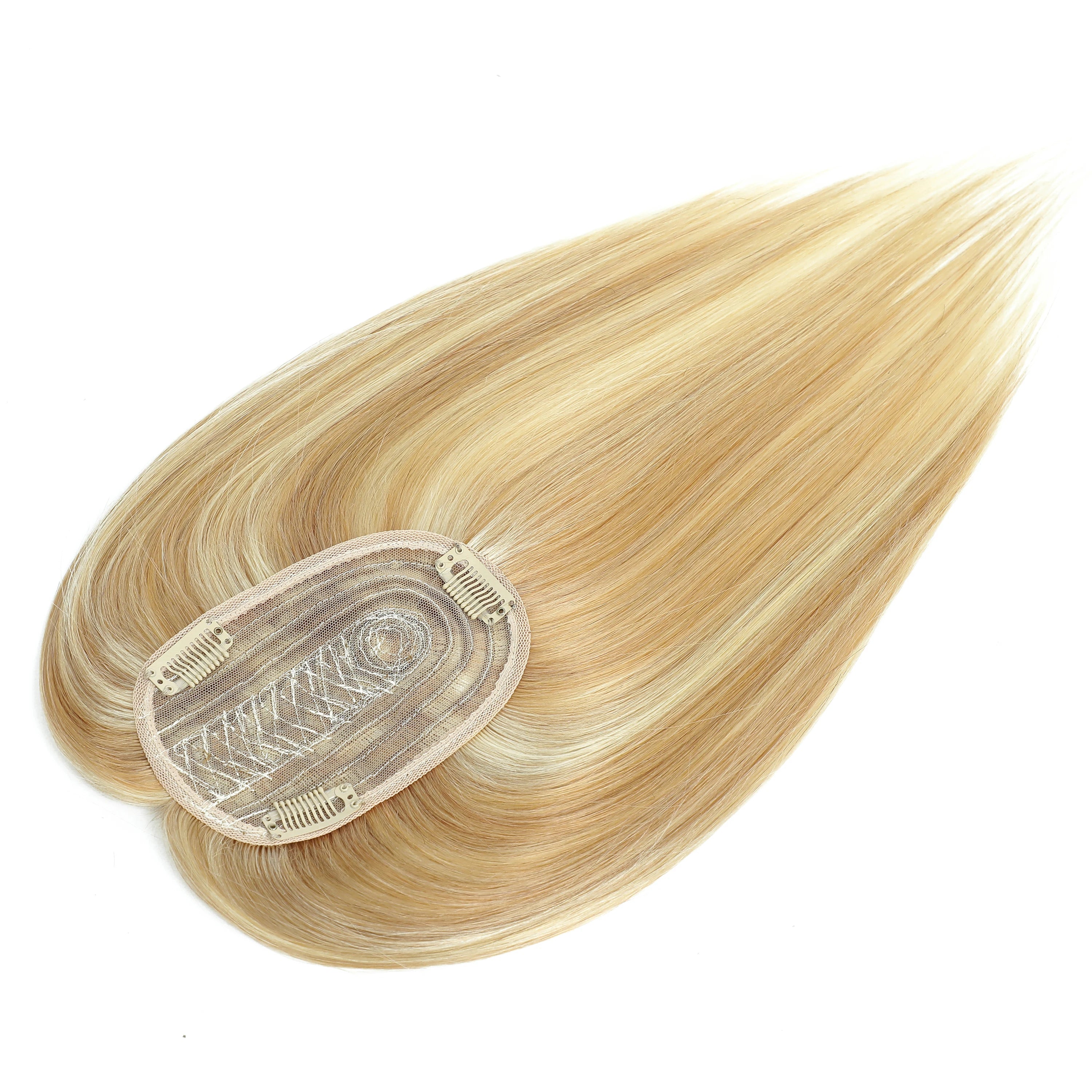 Human Hair Topper Middle Part Lace Wispy Fringe 7x10