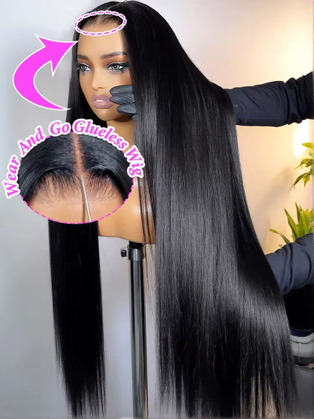 36 Inch 13x6 HD Lace Bone Straight Glueless Wig